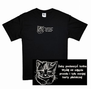 Koszulka z haftem pociesz kotka