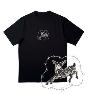 Koszulka oversize sarenka wyszywana