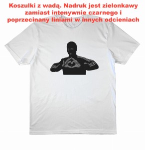 Koszulka z nadrukiem <3 z wadą
