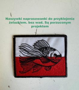 Naszywka ryba flaga Polski bez wad