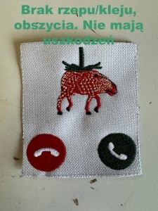 naszywka bez rzepu/kleju i obszycia
