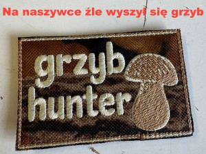 naszywka grzyb hunter z wadą 