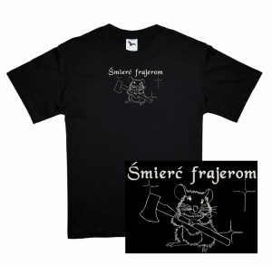 Koszulka z haftem śmierć frajerom