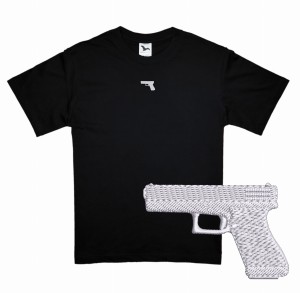 Koszulka z haftem glock white