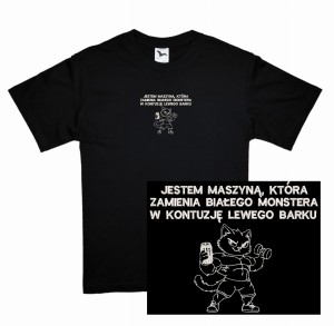 Koszulka z haftem biały monster